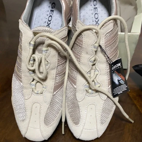 Geox Shoes New New New Gold Beige Nice Sneakers Poshmark